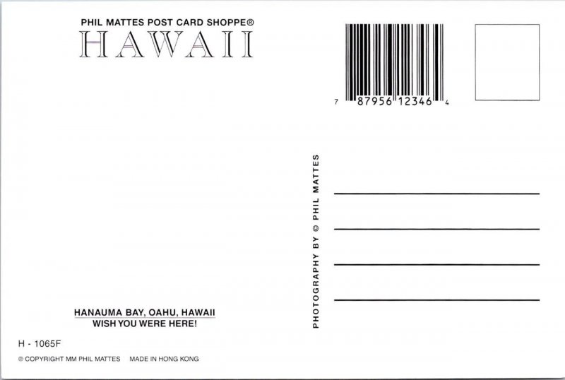 2~4X6 Postcards Oahu, HI Hawaii HANAUMA BAY Aerial View & BEACH~UNDERWATER PARK