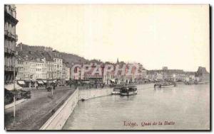 Old Postcard Liege Quai de la Batte