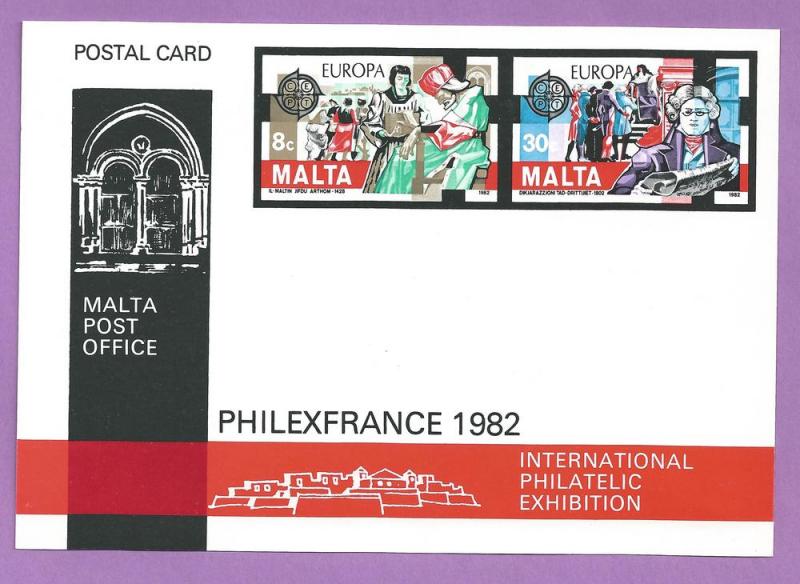 Malta #614-615 Europa Postal Card