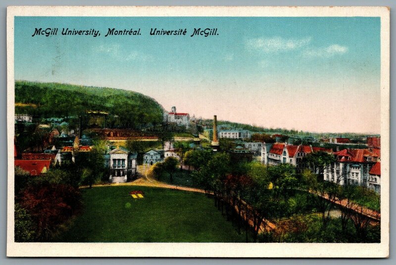 Postcard Montreal Quebec c1920s McGill University Université McGill