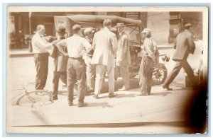 c1910's Second Avenue Car Cedar Rapids Iowa IA RPPC Photo Antique Postcard