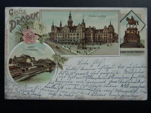 Germany Gruss Aus DRESDEN c1901 UB Postcard by Verlag & Druck / Louis Glaser