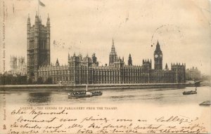 London Thames navigation & sailing Parliament cruise ship paddle steamer barge