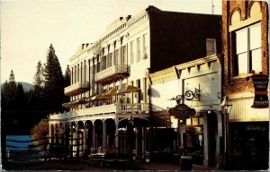 Vtg Nevada City California CA National Hotel Postcard