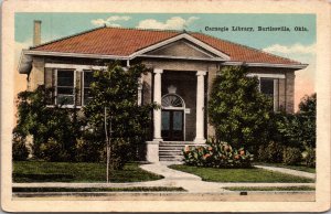 Postcard Carnegie Library in Bartlesville, Oklahoma