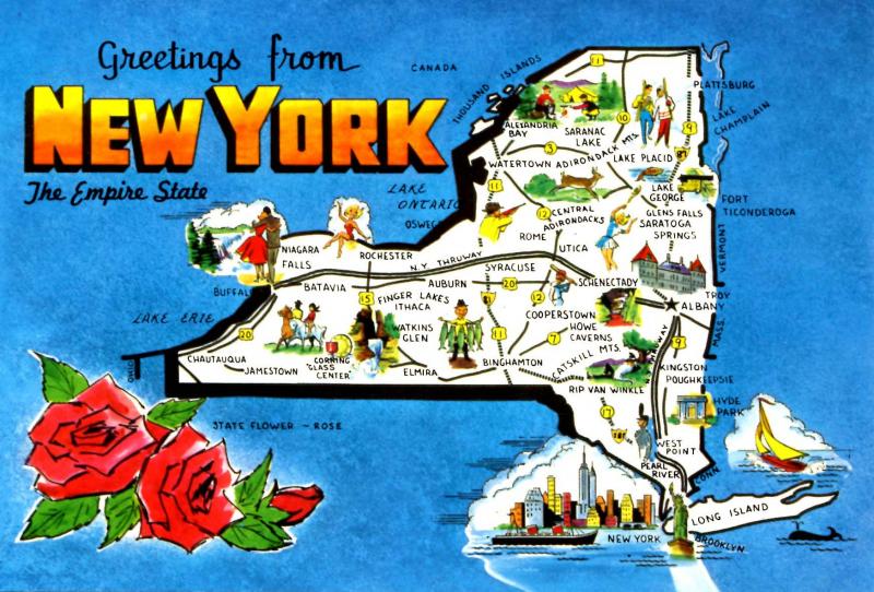 NY - Greetings! Map