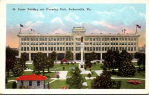 Florida Jacksonville Hemming Park and St James Building 1914