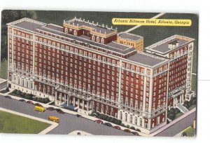 Atlanta Georgia GA Postcard 1953 Atlanta Biltmore Hotel
