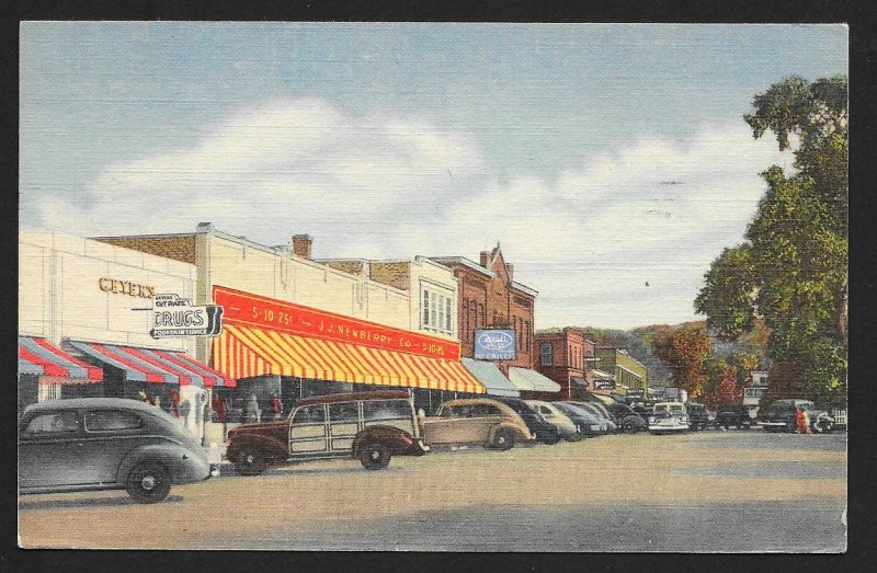 Main Street Looking South Plymouth NH Used c1951