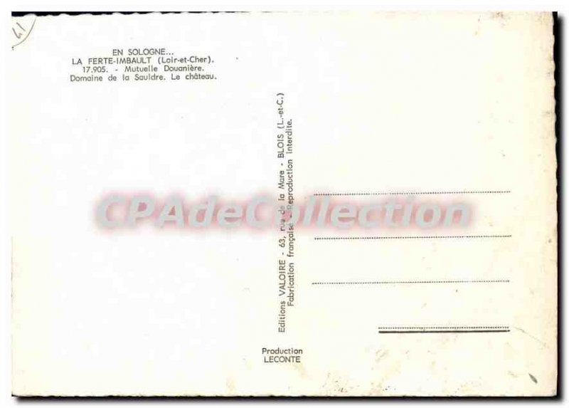 Postcard Modern Sologne La Ferte Imbault