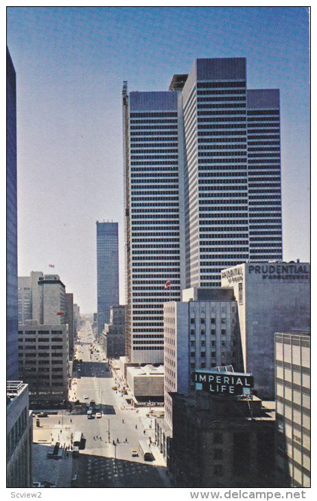 View looking west on Dorchester Boulevard,  Montreal,  Quebec,  Canada,  40-60s