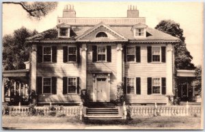 VINTAGE POSTCARD THE LONGFELLOW HOUSE ON SEATTLE ST. CAMBRIDGE MASSACHUSETTS