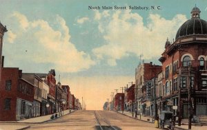 Salisbury North Carolina N. Main St., Drug Store, Color Lithograph PC U7023