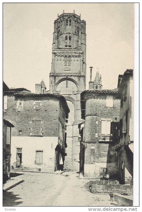 ALBI, Tarn, France; 1900-1910´s; La Rue Du Castelviel Et La Cathedrale