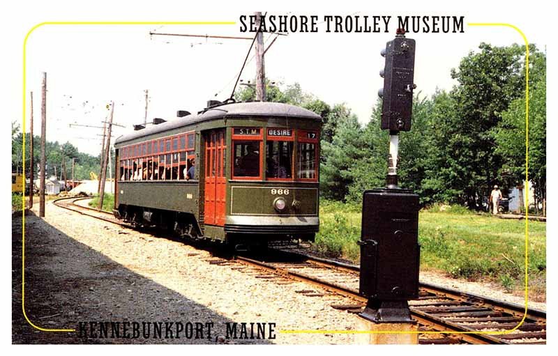 Postcard TRAM SCENE Kennebunkport Maine ME AS2455
