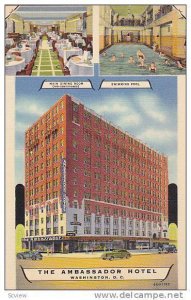 Swimming Pool, Three VIews Of The Ambassador Hotel, Washington D.C., 30-40s