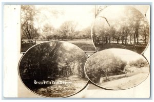 Sioux Falls South Dakota SD RPPC Photo Postcard Park Scene c1910 Multiview