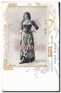 Postcard Old Theater Fancy Female Miss Delvair