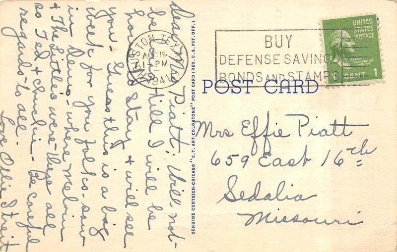 CORPUS CHRISTI, TX  Texas       ARTESIAN PARK       1941 Curteich Linen Postcard