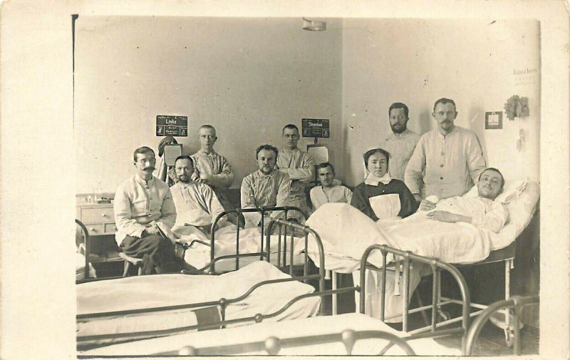 German Soldiers Hospital Rudolf Scholz Photograph Real Photo Postcard