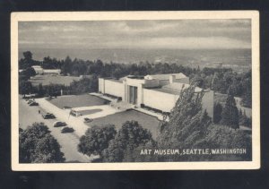 SEATTLE WASHINGTON ART MUSEUM BIRDSEYE VIEW OLD CARS VINTAGE POSTCARD