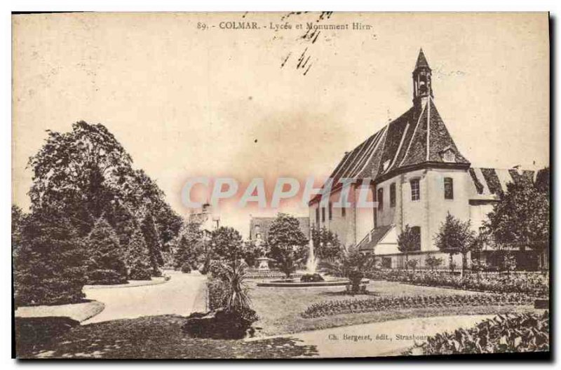 Postcard Old Colmar and Lycee Monument Hirn