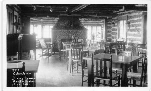 J3/ Hillside Rainbow Lake Club Colorado RPPC Postcard c1940s Interior Dine 13