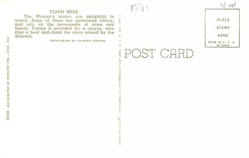 Fijian Meke Fiji Unused 