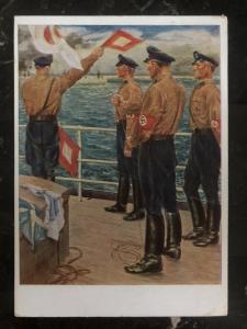 1938 Berlin Germany Patriotic Postcard cover the navy competitions of the SA