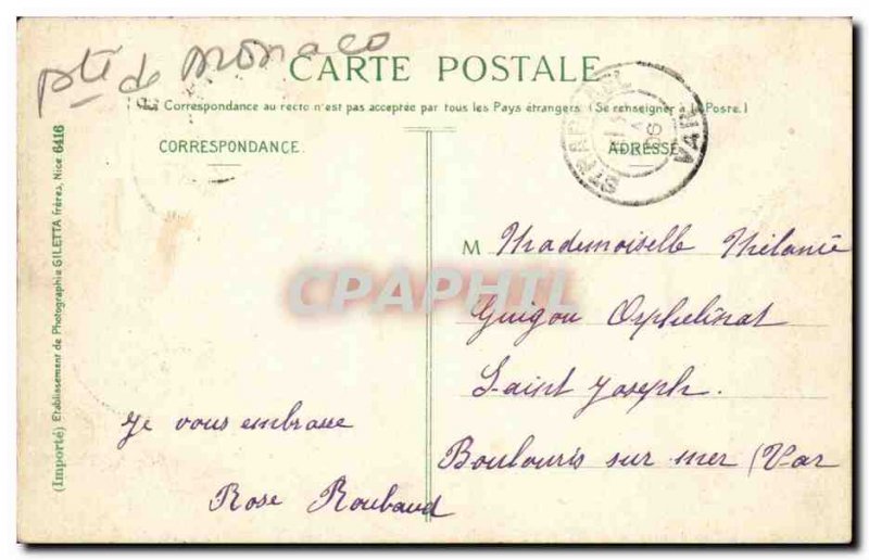 Old Postcard Monaco Monte Carlo General view