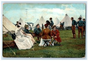 1907 Spanish American War Camp Norfolk Virginia VA Posted Antique Postcard