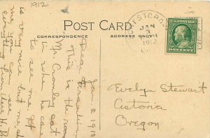 Forest Grove Oregon Pacific University Interior Hall 1912 Postcard 7651