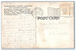1941 Aerial View Of Washington County Hospital Hagerstown Maryland MD Postcard