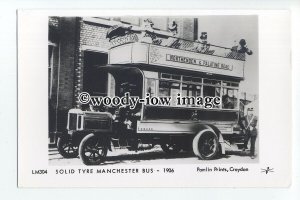 pp2277 - Solid Tyre Manchester Bus in 1906 - Pamlin postcard