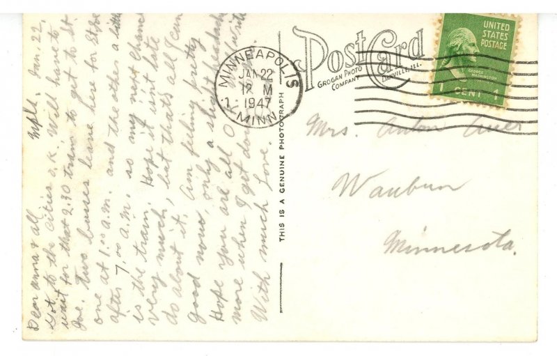 MN - Minneapolis. Mississippi River and Minnesota University     *RPPC