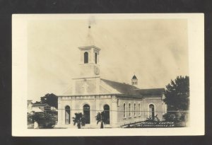 RPPC ST. MARTINSVILLE LOUISIANA LA. CATHOLIC CHURCH VINTAGE REAL PHOTO POSTCARD