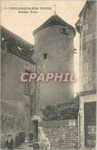 Old Postcard Coulanges sur Yonne Old Tower Children