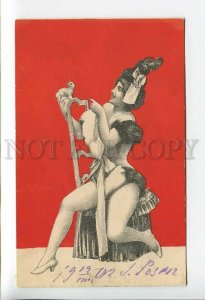 3177298 EASTER Hare DANCER Cabaret ART NOUVEAU Vintage PC