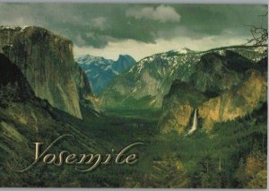 Yosemite Valley from Inspiration Point CA Continental Chome Postcard