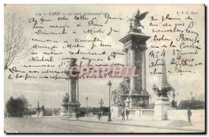 Old Postcard Paris Pont Alexandre III