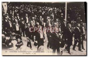 Old Postcard Eucharistic Congress 1914 Lourdes procession deputies