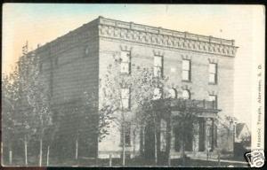 1914 ABERDEEN South Dakota SD Postcard Masonic Temple