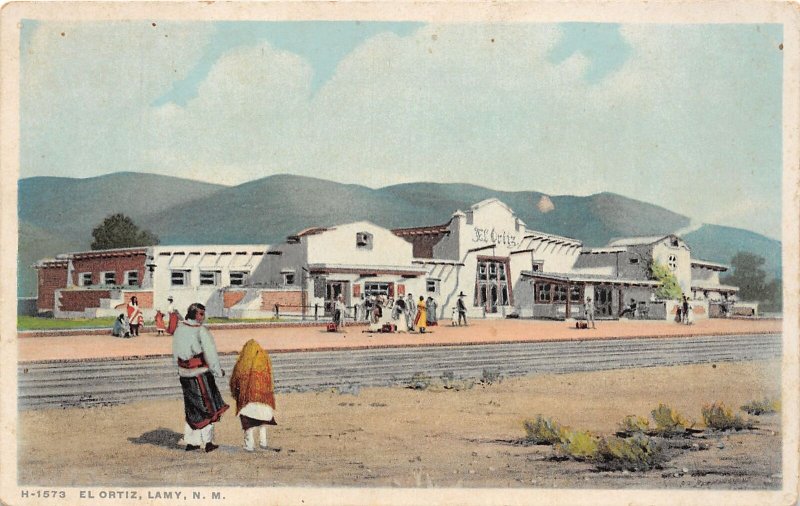 J30/ Lamy New Mexico Postcard c1910 El Ortiz Railroad Stop 268