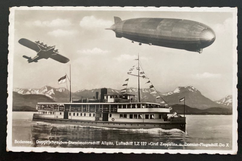 Mint Picture Postcard Dornier DOX Giant Seaplane Graf Zeppelin 127 
