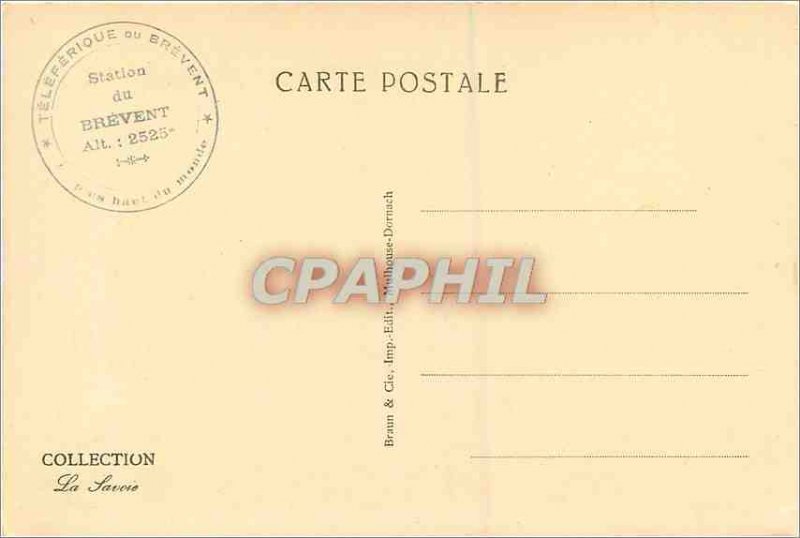 Old Postcard Line Chamonix Le Brevent Plan Praz and Needles