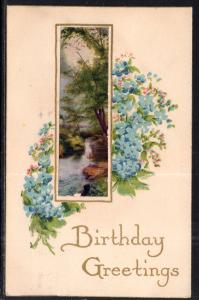 Birthday Greetings Flowers Scene