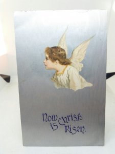 Now Christ is Risen Vintage Antique Easter Child Angel Postcard 1907