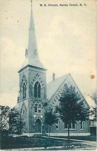 M.E. Church in Sandy Creek New York 1910 Divided Back NY