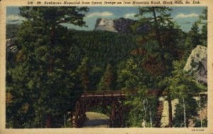 Mt. Rushmore from Spriral Bridge on Iron Mt. Road - Mount Rushmore, South Dak...