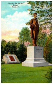 Illinois  Dixon  Lincoln the Soldier Statue